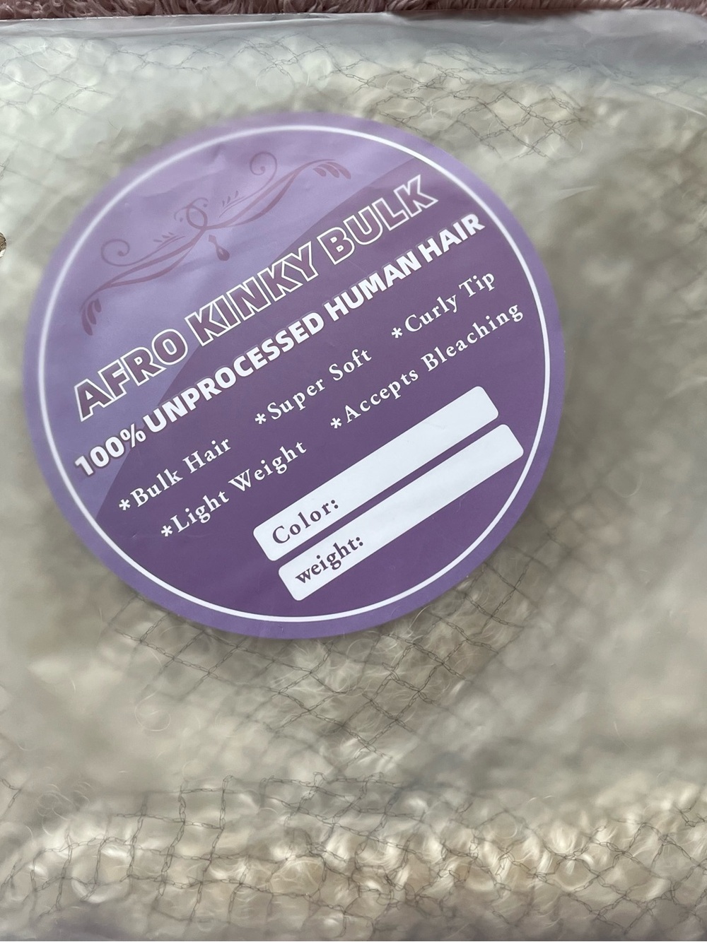 100% Unprocessed Human Hair - Cream